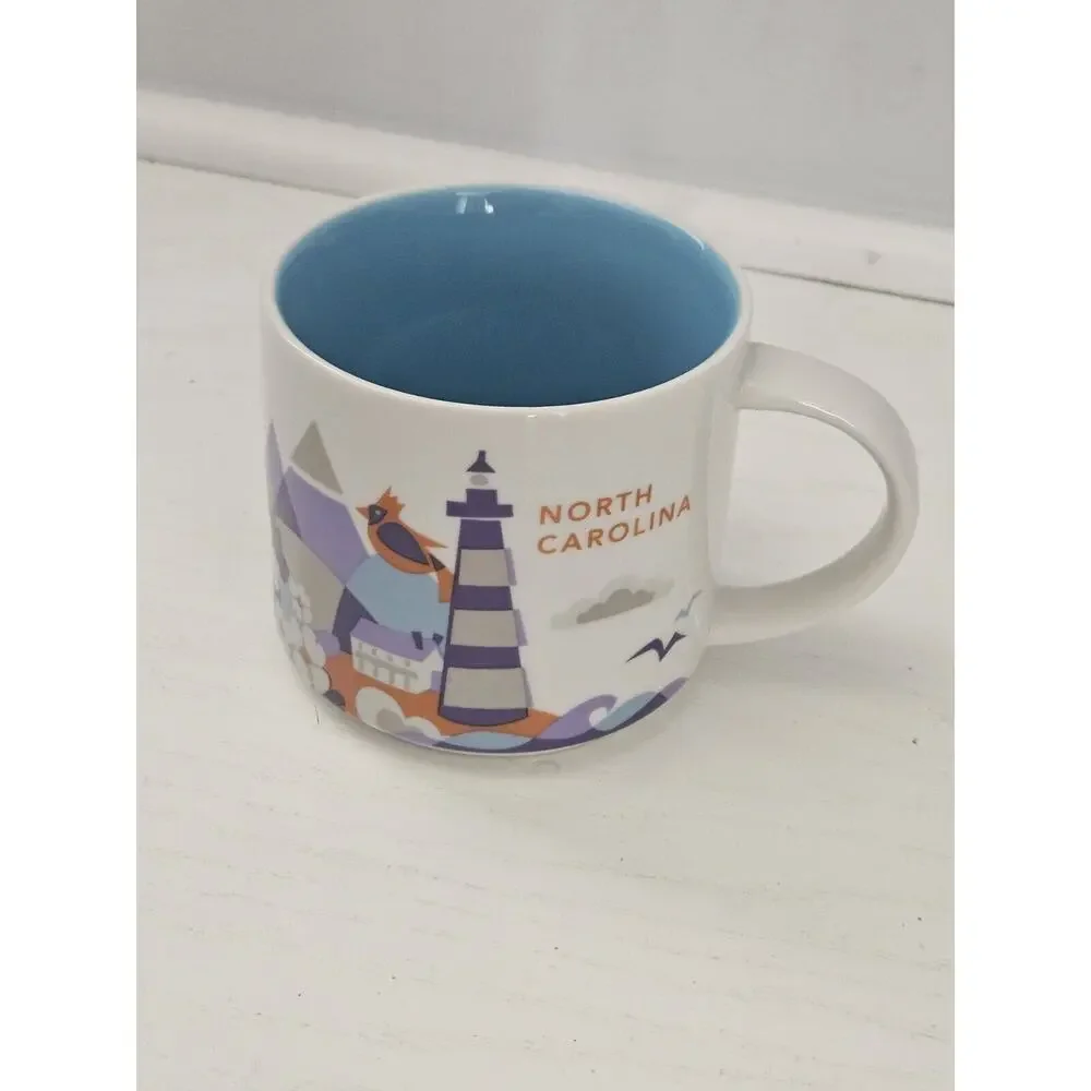 Starbucks North Carolina You Are Here‎ Collection Coffee Mug Cup 14oz 2015